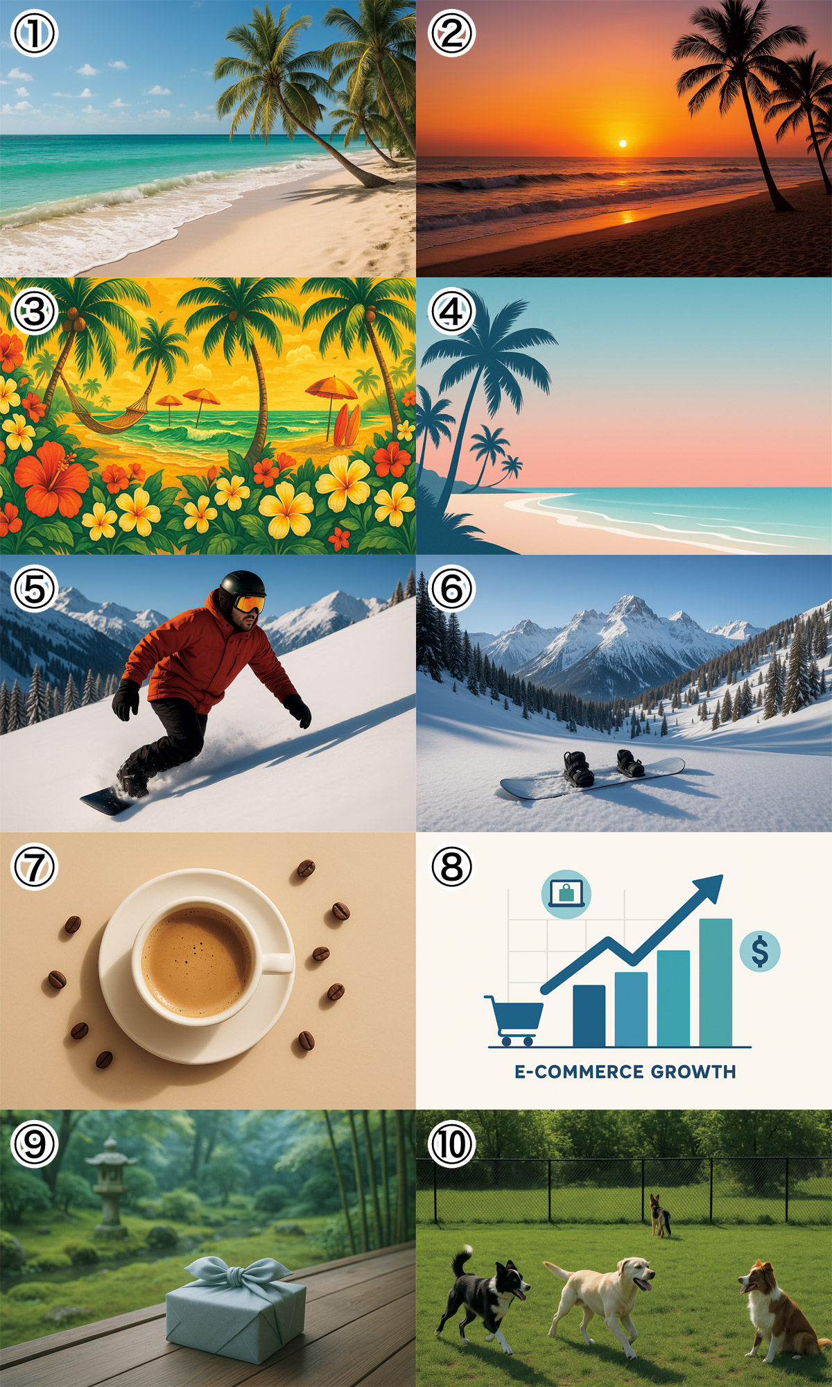 Shopify Sidekickで生成された画像一覧